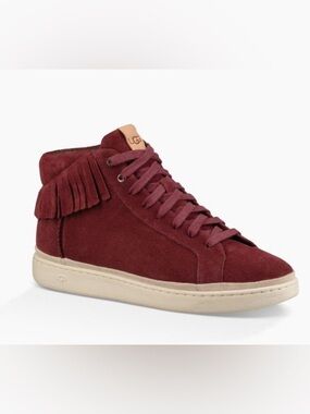 UGG Wine Suede Fringe High-Top Sneaker size11